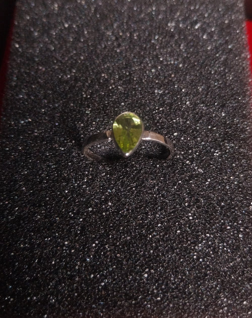 Bague argent peridot