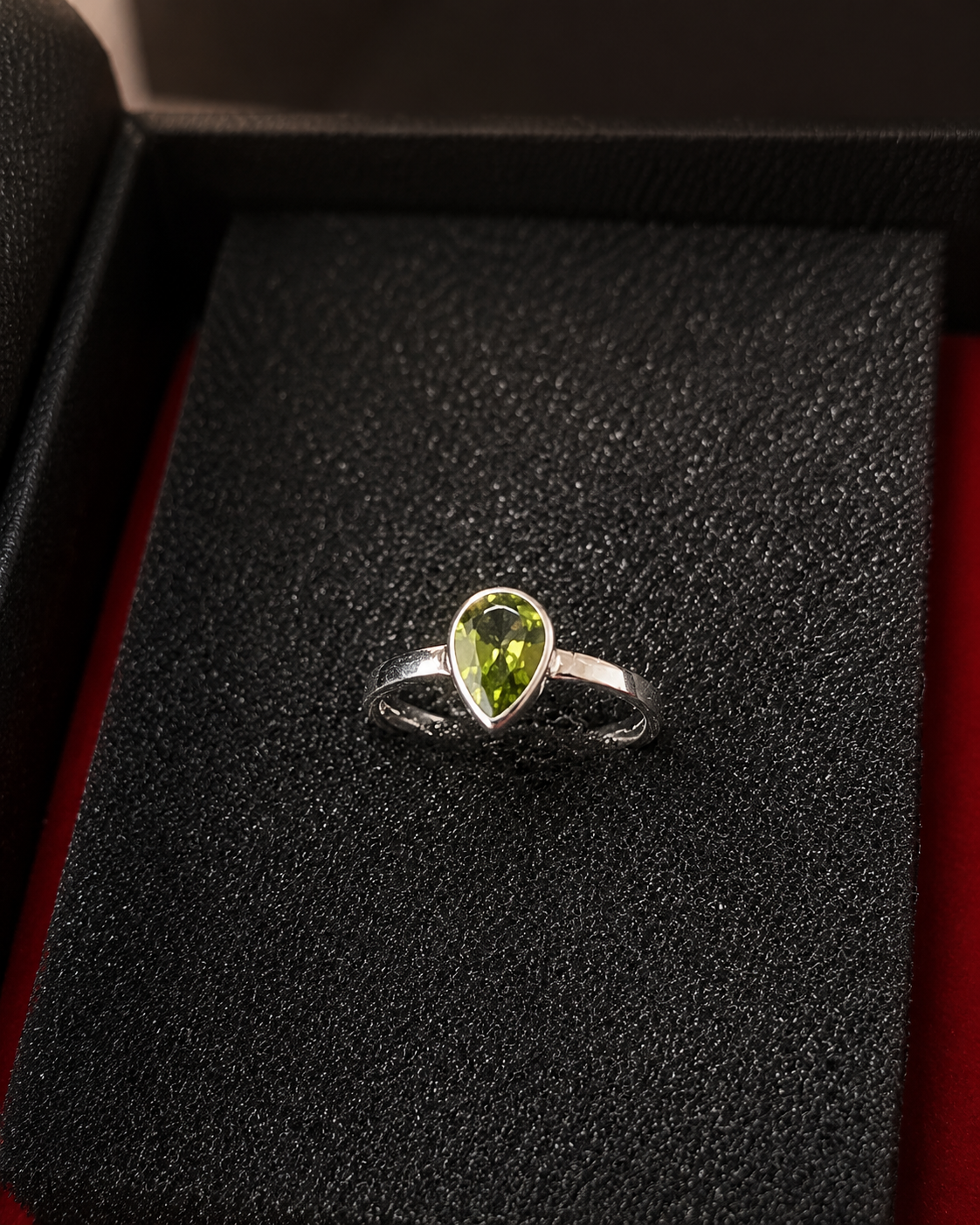 Bague argent peridot